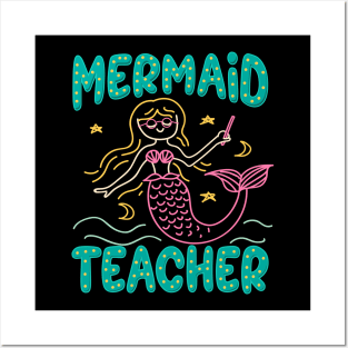 Mermaid Teacher Posters and Art